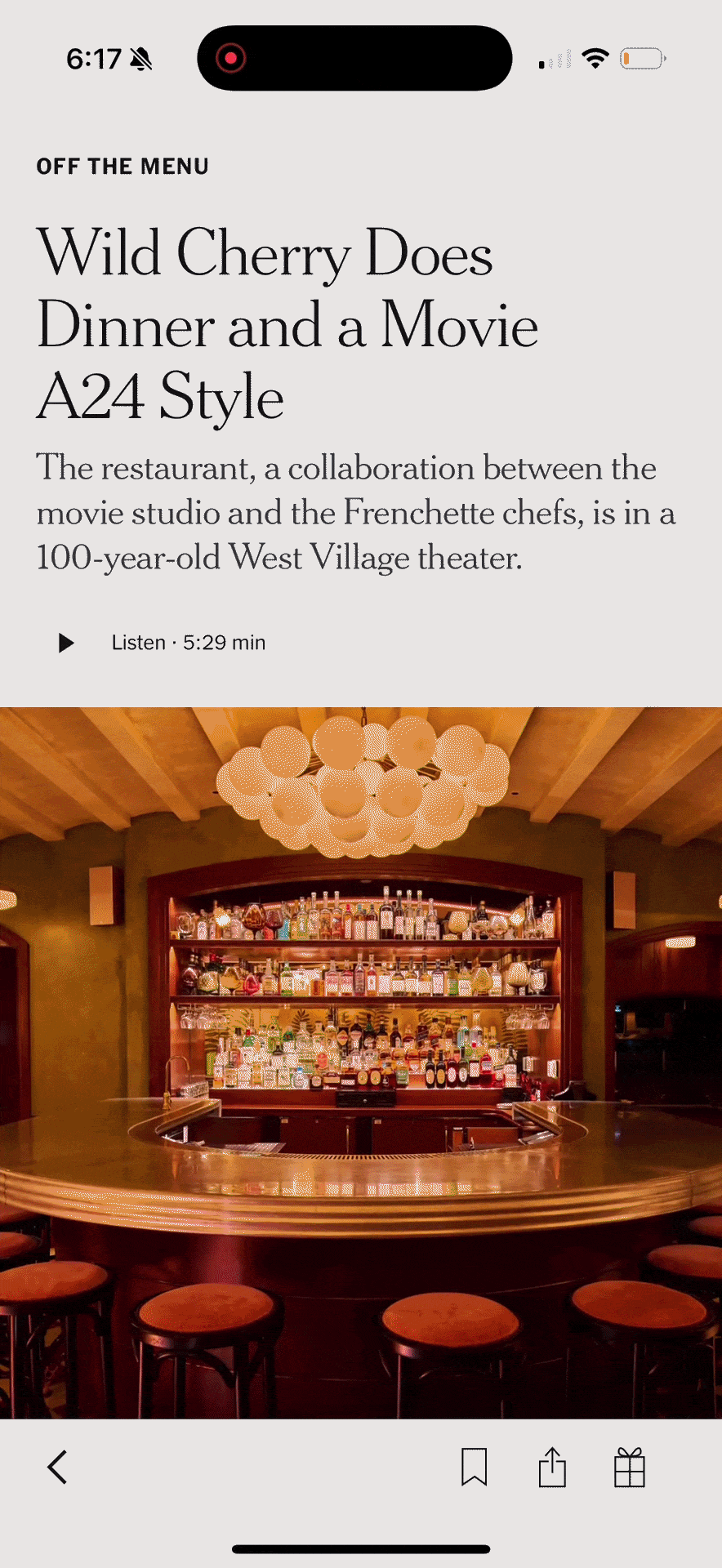Demo of extracting a recommendation from a photo